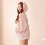 ワンカラーフード付きガーリーボアパーカー | Dazzy | 詳細画像4