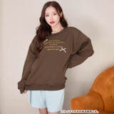 リボンロゴ裏起毛スウェットルームウェア | Dazzy | 詳細画像5 