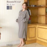 カジュアルロゴフラワー長袖ワンピースルームウェア | Dazzy | 詳細画像7 