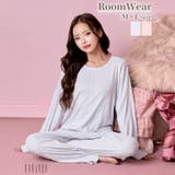 ソフトメロウ長袖トップス&ロングパンツルームウェア | Dazzy | 詳細画像1 