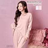 ソフトメロウ長袖トップス&ロングパンツルームウェア | Dazzy | 詳細画像2 