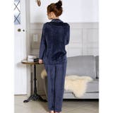 スフレパイピングトップス&ロングパンツルームウェア | Dazzy | 詳細画像2 