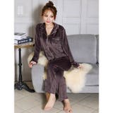 スフレパイピングトップス&ロングパンツルームウェア | Dazzy | 詳細画像3 