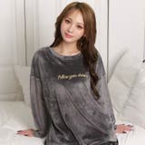 パールシャギーロゴトップス&ロングパンツルームウェア | Dazzy | 詳細画像4 