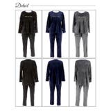 パールシャギーロゴトップス&ロングパンツルームウェア | Dazzy | 詳細画像9 