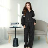 スリーブラインWジップパーカー＆ロングパンツルームウェア | Dazzy | 詳細画像2 