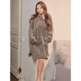 くま耳フードもこもこワンピースルームウェア | Dazzy | 詳細画像2 