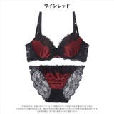 シックサテンレーシィ脇高ブラジャー&バック透けフルバックショーツ | Dazzy | 詳細画像8 