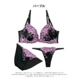 [3点セット] [GHIサイズ] グロリアスシャイニーブルーム脇高ブラジャー&フ… | Dazzy | 詳細画像9 