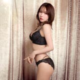 シャドウレースビジューホール脇高ブラジャー&バック透けフルバックショーツ [三上… | Dazzy | 詳細画像6 