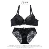 グリッターベロアレーシィブラジャー&バック透けフルバックショーツ | Dazzy | 詳細画像9 