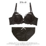 ヴェールリボンチュール脇高ブラジャー&フルバックショーツ | Dazzy | 詳細画像8 