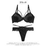グロウサテンストリングブラジャー&バック透けTバックショーツ | Dazzy | 詳細画像9 