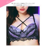 ミッドナイトクイーン脇高ブラジャー&サイド紐バック透けフルバックショーツ | Dazzy | 詳細画像10 