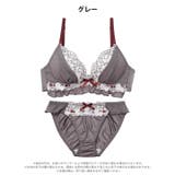スウィートフリルシフォンブラジャー&フルバックショーツ | Dazzy | 詳細画像8 