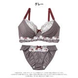 [EFサイズ]スウィートフリルシフォンブラジャー&フルバックショーツ | Dazzy | 詳細画像8 