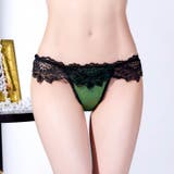 バックストリングレーシィフラワーフルバックショーツ単品 | Dazzy | 詳細画像4 