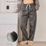 センターピンタック裏起毛ロングパンツ | Dazzy | 詳細画像1 