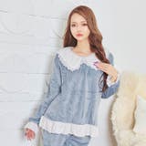 ビッグカラーフリルもこもこトップス&ロングパンツルームウェア | Dazzy | 詳細画像2 