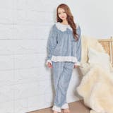 ビッグカラーフリルもこもこトップス&ロングパンツルームウェア | Dazzy | 詳細画像3 