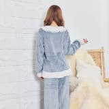 ビッグカラーフリルもこもこトップス&ロングパンツルームウェア | Dazzy | 詳細画像4 