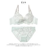 ミルキーシャインフラワーブラジャー&フルバックショーツ | Dazzy | 詳細画像9 
