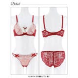 [EFサイズ]エレガントエンブロイダリー脇高ブラジャー＆バック透けフルバックショ… | Dazzy | 詳細画像10 