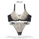 [EFサイズ]エレガントエンブロイダリー脇高ブラジャー＆バック透けTバックショー… | Dazzy | 詳細画像8 