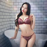 ルミエールディープフラワーブラジャー&バック透けTバックショーツ | Dazzy | 詳細画像6 