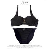 【EFサイズ】シャイニーエレガントチェーンブラジャー＆フルバックショーツ | Dazzy | 詳細画像8 