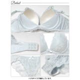 【ノンワイヤー】イノセントレース脇高ブラジャー&バック透けフルバックショーツ | Dazzy | 詳細画像11 