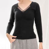 Vネック長袖カップ付きインナー | Dazzy | 詳細画像2 