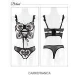 [CARRIEFRANCA]レースアップフラワービスチェブラセット | Dazzy | 詳細画像6 