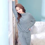 もこもこロゴ刺繍トップス&ロングパンツルームウェア | Dazzy | 詳細画像3 