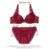 ブリリアントダークフルールブラジャー＆サイド紐フルバックショーツ | Dazzy | 詳細画像7 