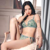 ダスティシアーフルール脇高ブラジャー&サイド紐フルバックショーツ | Dazzy | 詳細画像4 