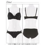 【GHIサイズ】レーシィストライプシフォンブラジャー&フルバックショーツ | Dazzy | 詳細画像11 