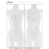 【GHIサイズ】レーシィストライプシフォンブラジャー&フルバックショーツ | Dazzy | 詳細画像12 