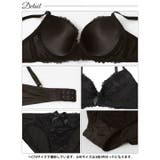 【GHIサイズ】レーシィストライプシフォンブラジャー&フルバックショーツ | Dazzy | 詳細画像13 