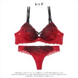 ディープクロスエンブロイダリーブラジャー&バック透けTバックショーツ | Dazzy | 詳細画像9 
