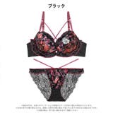 グロリアスブルームフリルブラジャー&バック透けフルバックショーツ | Dazzy | 詳細画像8 