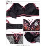 【EFサイズ】グロリアスブルームフリルブラジャー&バック透けフルバックショーツ | Dazzy | 詳細画像14 