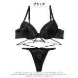 グリッターサテンレースストリングブラジャー&Tバックショーツ | Dazzy | 詳細画像8 