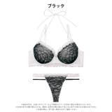 ブルームレーシィホルターネックブラジャー&バック透けTバックショーツ | Dazzy | 詳細画像10 