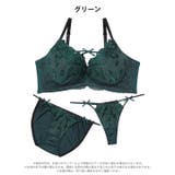 [3点セット][EFサイズ]ディープローズリボンコード脇高ブラジャー&フルバック… | Dazzy | 詳細画像10 