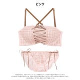 [3way]ツイードレースアップ脇高ブラジャー&フルバックショーツ | Dazzy | 詳細画像9 