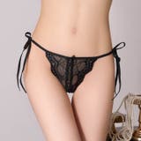 シアーレーススピンドルサイド紐Tバックショーツ単品 | Dazzy | 詳細画像4 