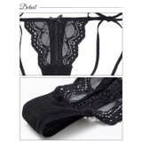 シアーレーススピンドルサイド紐Tバックショーツ単品 | Dazzy | 詳細画像7 