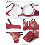 [EFサイズ]クラッシーレースコードブラジャー&Tバックショーツ | Dazzy | 詳細画像14 