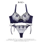 ラグジュアリーローズブーケ脇高ブラジャー&サイド紐バック透けTバックショーツ | Dazzy | 詳細画像10